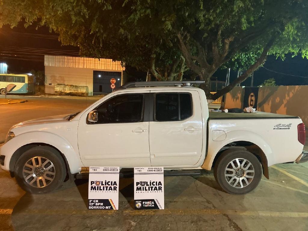 PM apreende menores suspeitos de roubarem caminhonete em Sorriso