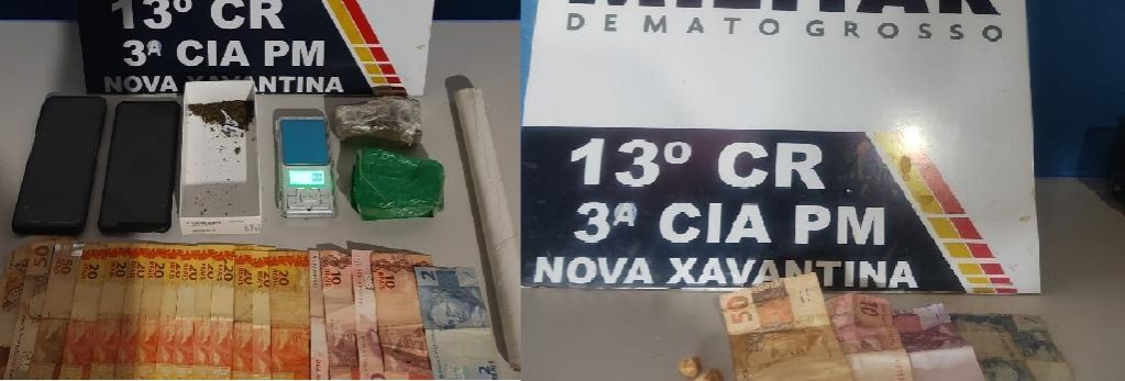 Homem é preso e adolescentes apreendidos com drogas em Nova Xavantina