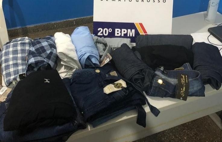 PM recupera roupas furtadas de loja em Juína