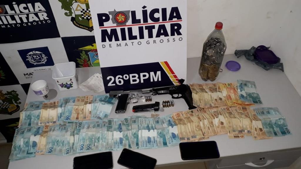 Casal é preso com drogas e arma de fogo em Nova Mutum