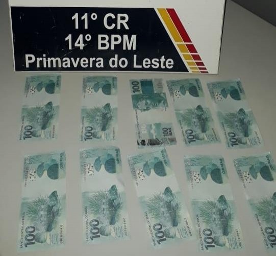 PM apreende R$ 1 mil em notas falsas
