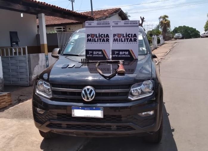 PM recupera caminhonete roubada em Várzea Grande