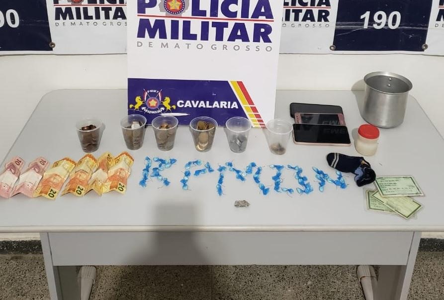 Homem é preso com drogas em Cuiabá