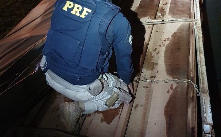 PRF apreende carga de madeira ilegal em Sorriso