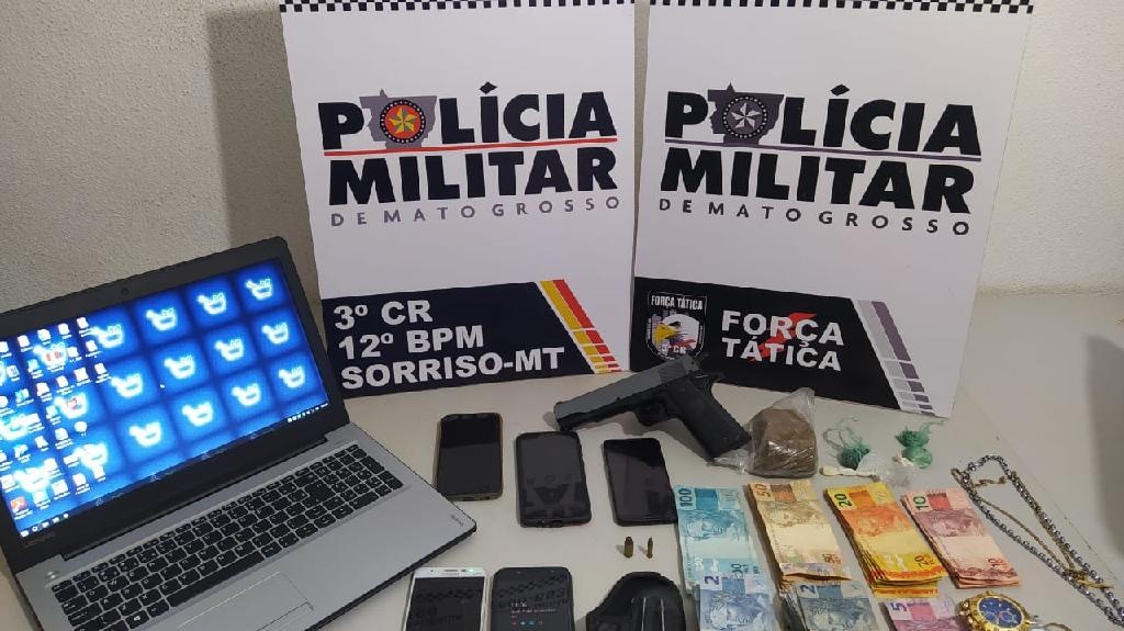 Polícia Militar prende quatro homens com drogas em Sorriso