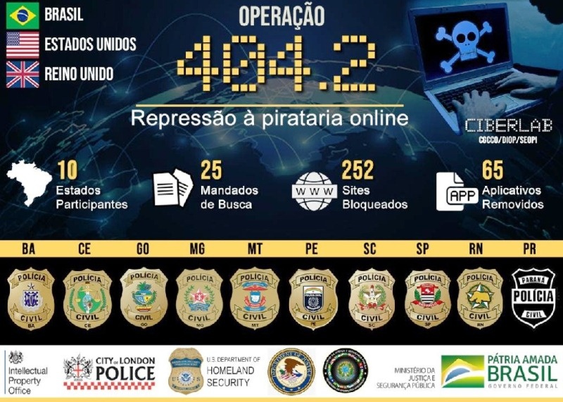 Força-tarefa nacional de combate à pirataria digital cumpre mandado judicial em MT