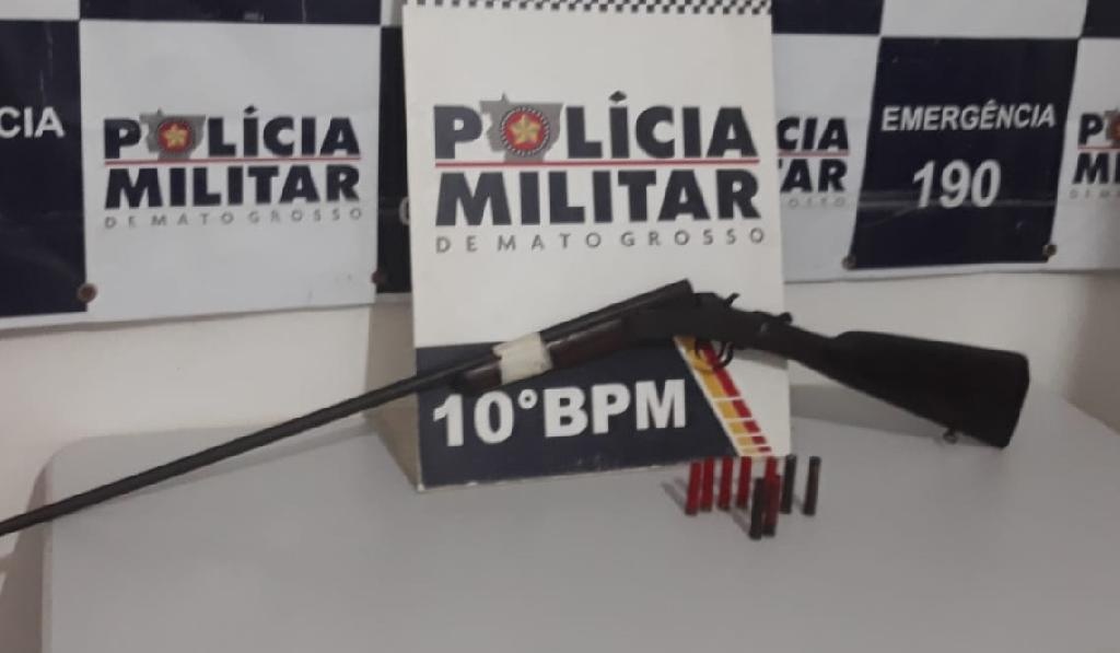 PM apreende arma de fogo em Distrito da Guia