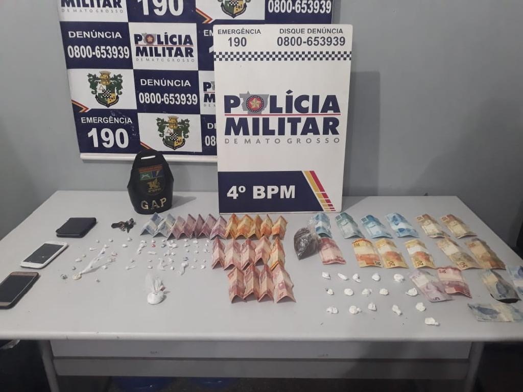 Mulher é presa e menor apreendido por tráfico em VG