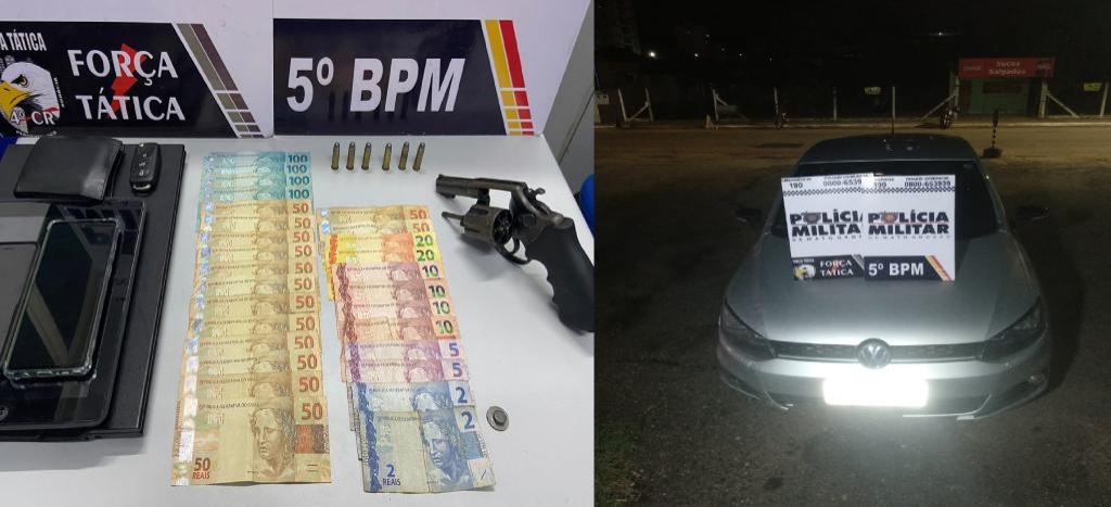 Guarnição da PM prende suspeito de cometer roubo em Rondonópolis; comparsa conseguiu fugir