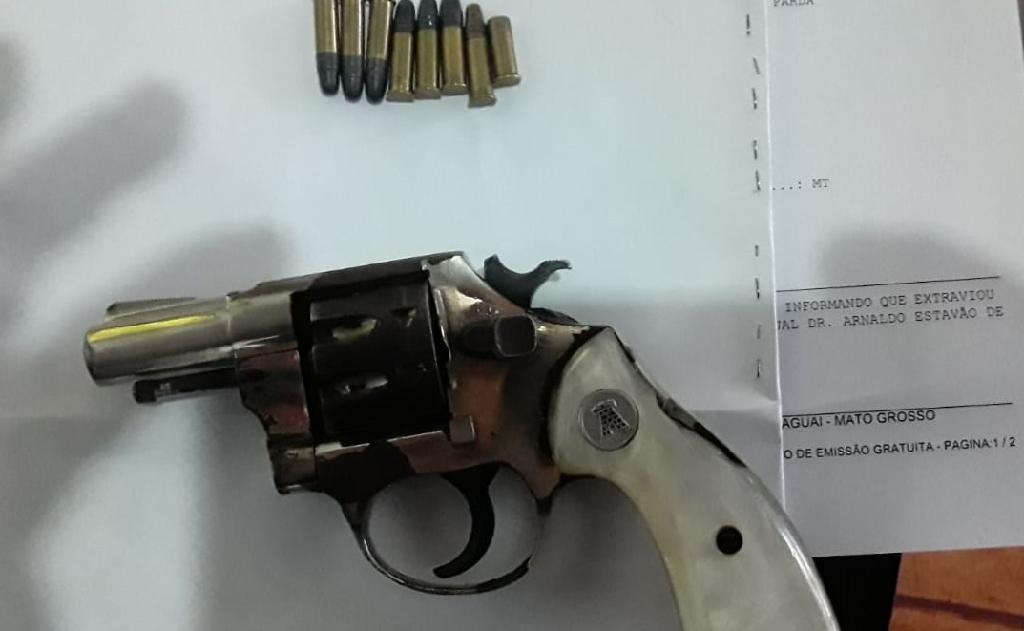 PM apreende arma de fogo em Alto Paraguai