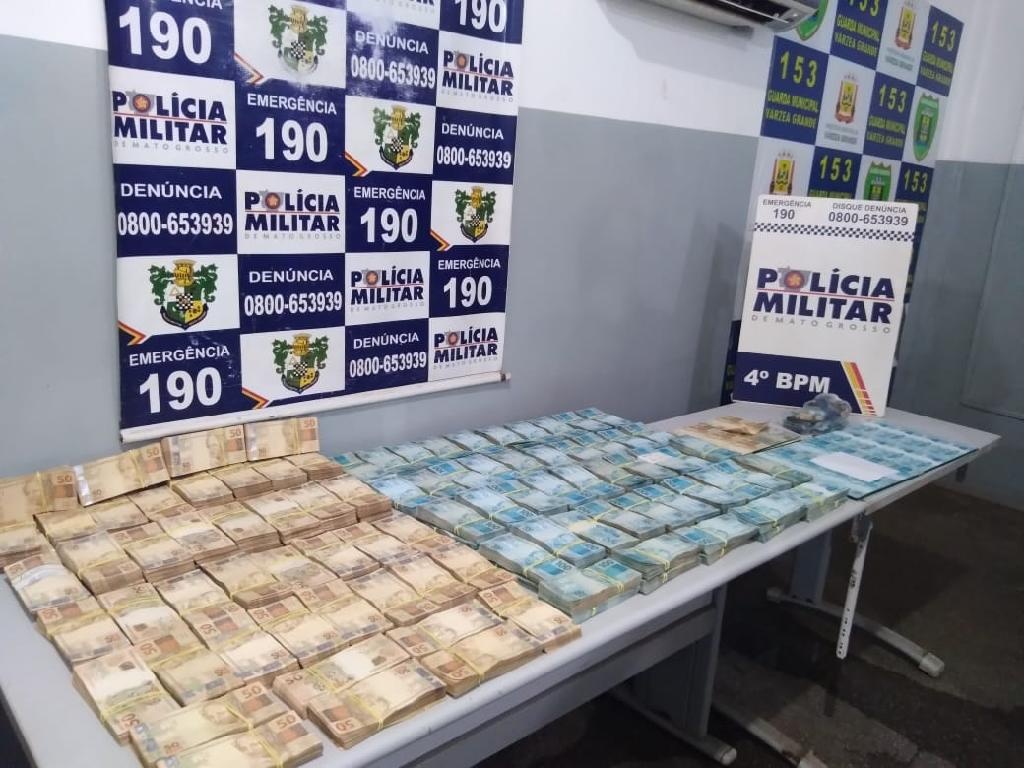 PM apreende com golpistas cerca de R$ 1 milhão em Várzea Grande