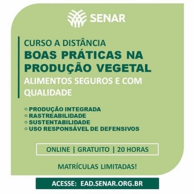 Senar lança curso EaD sobre Produção Vegetal