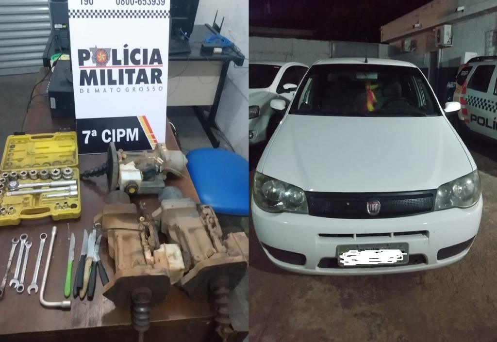 Homens são presos com peças furtadas de caminhões