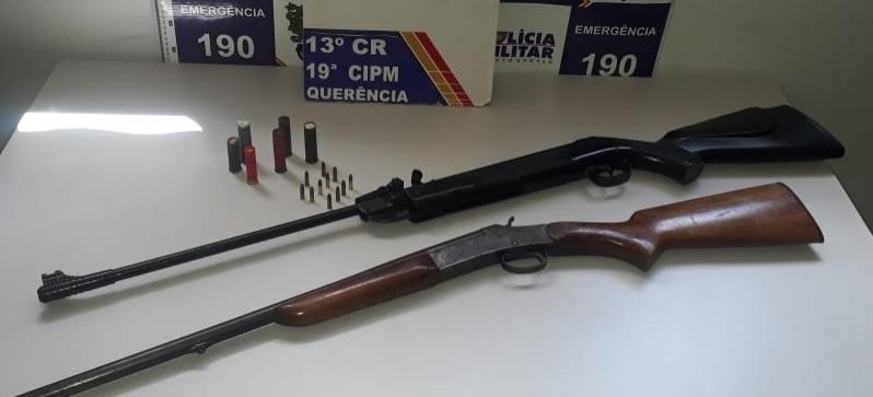 Armas de fogo são apreendidas com homem em Querência