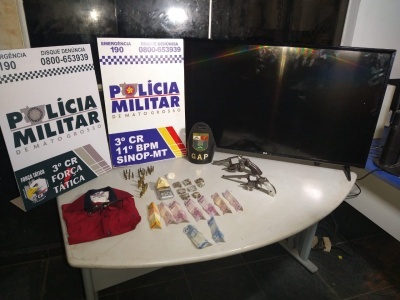Três homens são presos por roubo e receptação em Sinop