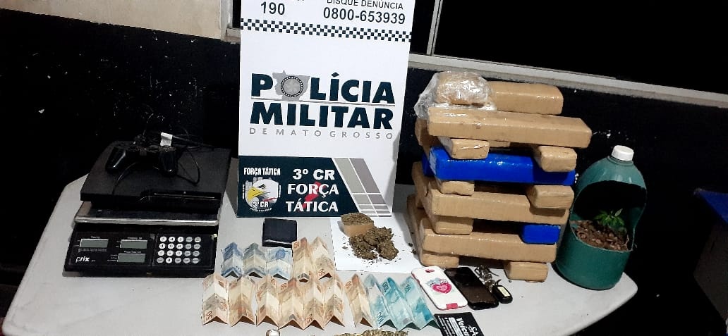 Casal é preso com 16 quilos de maconha em Sinop