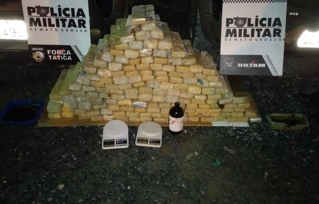 Rotam descobre rede de tráfico de droga em Cuiabá e Várzea Grande e apreende 160 tabletes de maconha