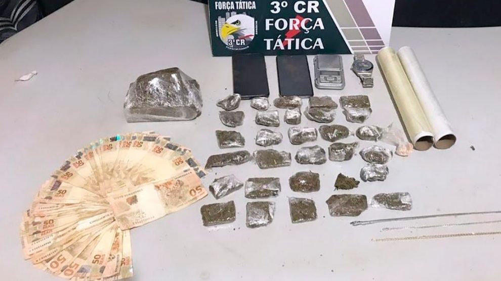 Sinop: Casal é preso com porções e pedaço de tablete de maconha
