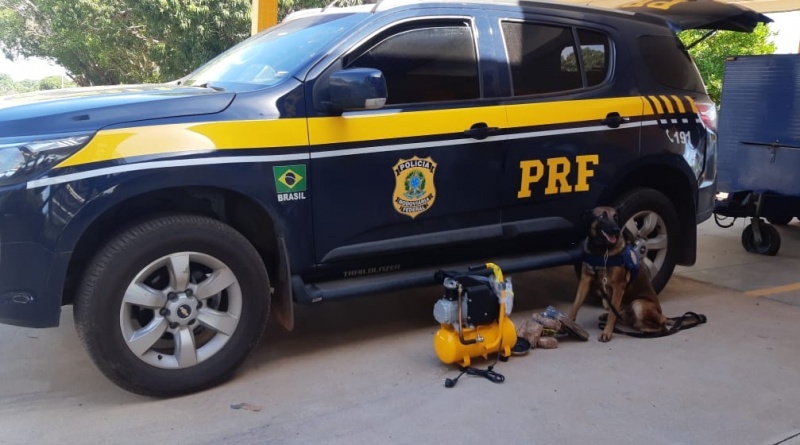 PRF apreende 3 kg de cocaína escondidos em compressor