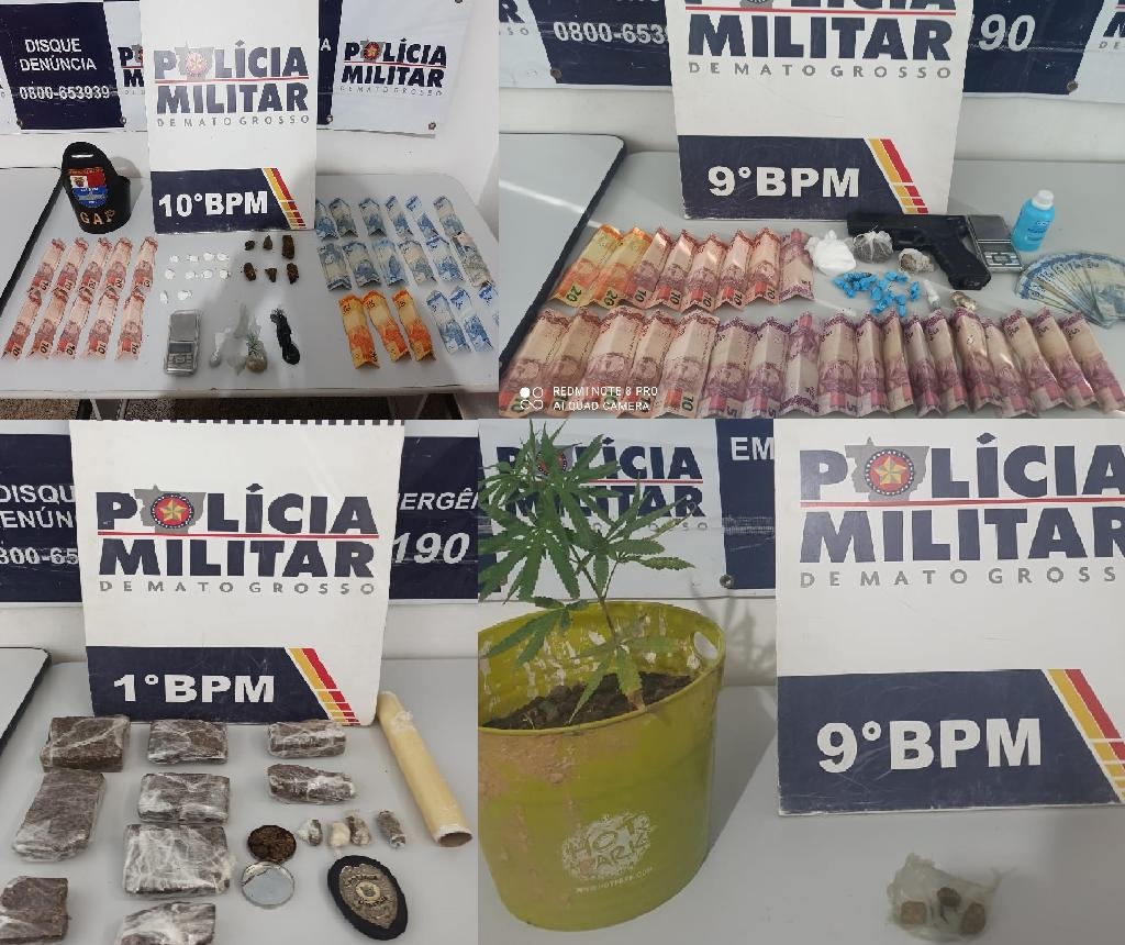 Drogas são tiradas de circulação em cinco bairros de Cuiabá; oito foram detidos