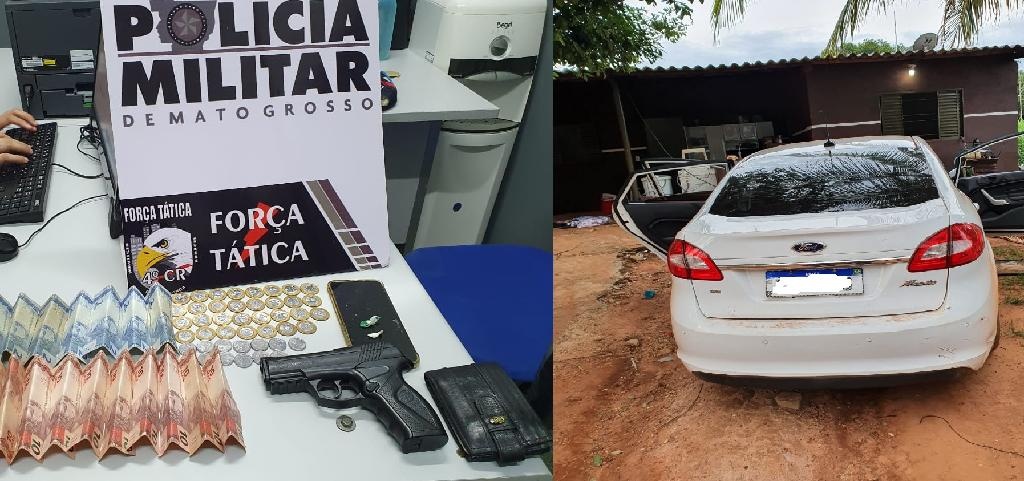 Força Tática recupera dinheiro levado de mercado e prende suspeito em Rondonópolis