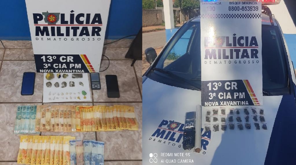 Policiais apreendem entorpecentes em Nova Xavantina