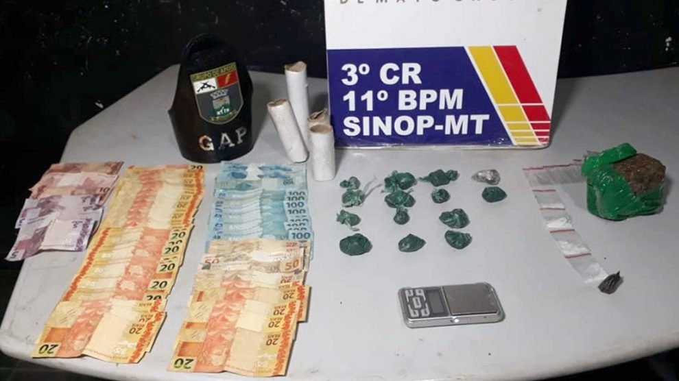 Sinop: Porções de drogas são apreendidas com homem no Santa Rita