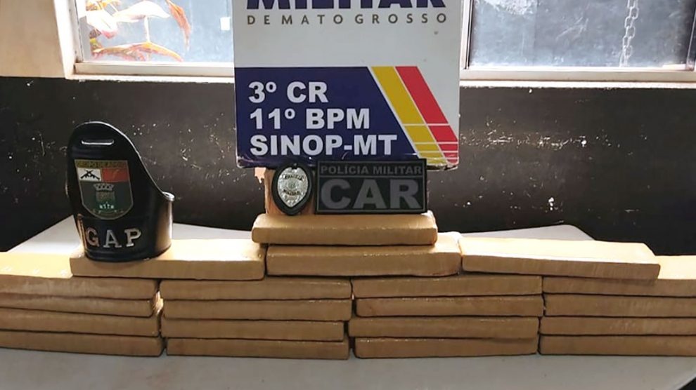 Dupla é presa com tabletes de maconha em Sinop