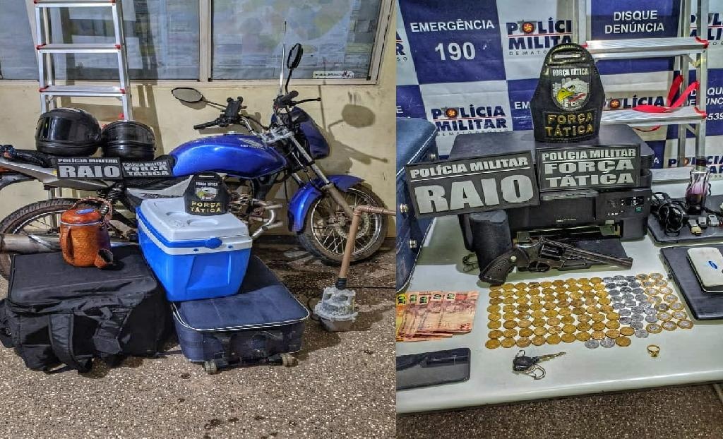 PM recupera moto e produtos furtados de residência em Cáceres