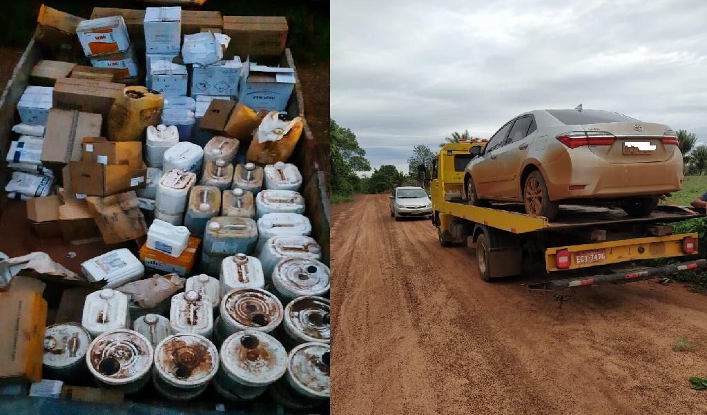 PM recupera defensivos agrícolas furtados de fazenda