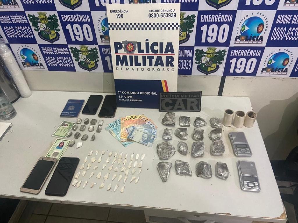 Policiais fecham duas bocas de fumo e prendem traficantes em Barra do Bugres