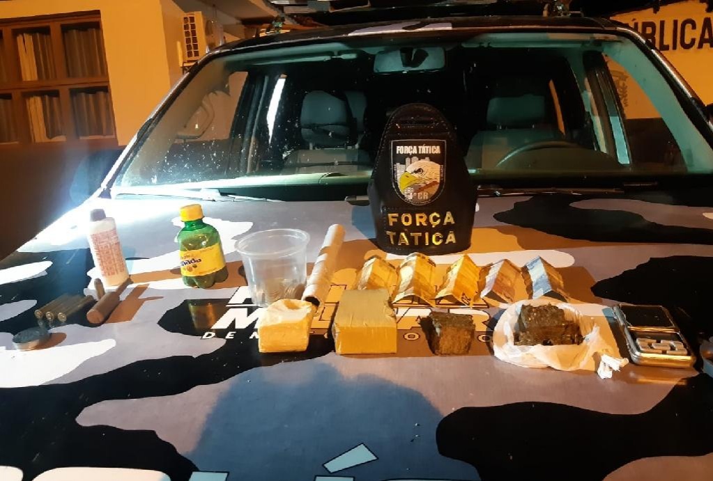 Tabletes de maconha são apreendidos durante ação da Polícia Militar