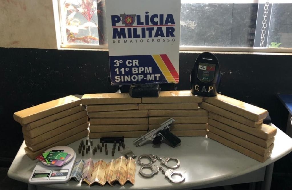 Sinop: PM prende dois homens com maconha e anabolizantes