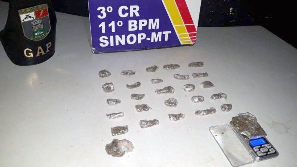 Jovem é preso com porções de maconha em Sinop