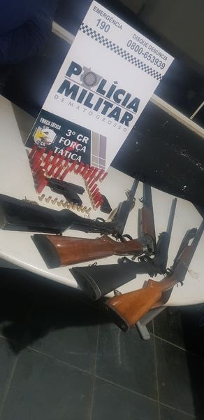 Arsenal de armas é apreendido pela PM em Sinop