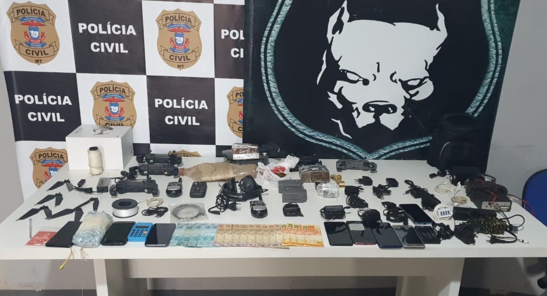 Grupo criminoso responsável por lançar celulares e drogas é preso pela Polícia Civil