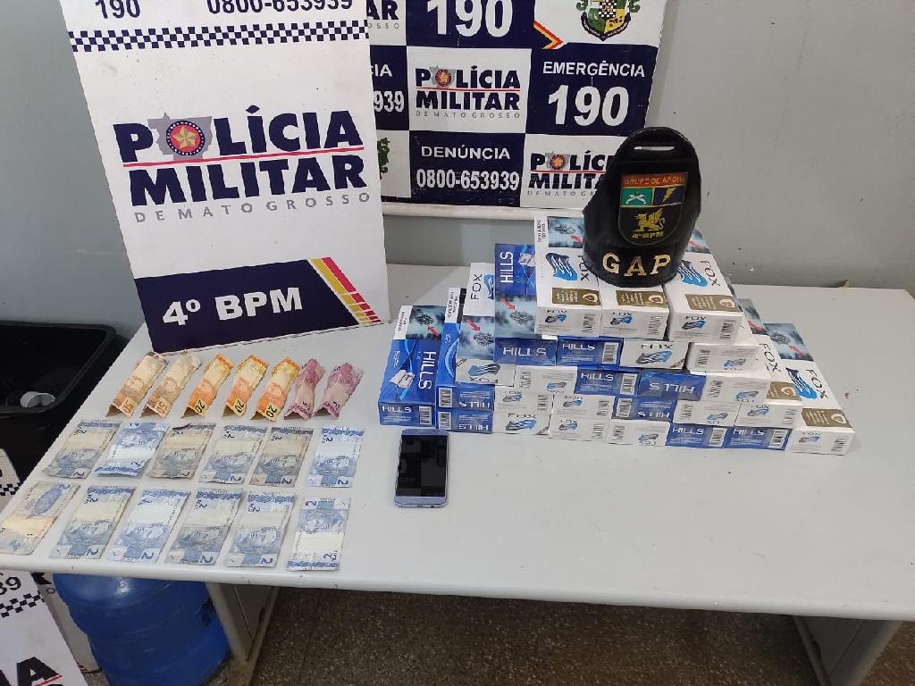 PM prende homem por contrabando de cigarro e direção perigosa em Várzea Grande