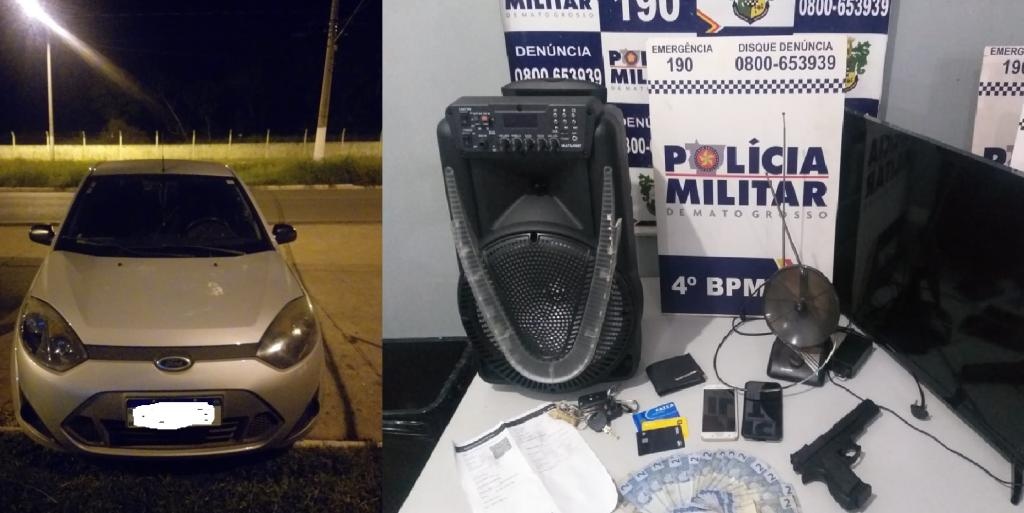 Policiais recuperam veículo e prendem dupla envolvida em dois roubos