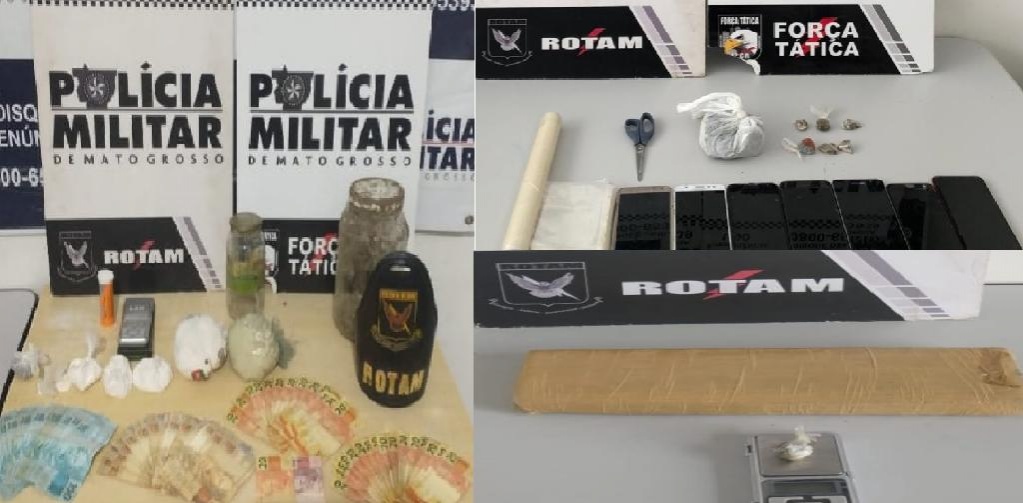 Rotam prende quatro homens e tira drogas de circulação em bairros de Cuiabá