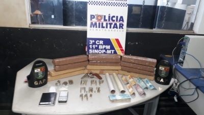 Sinop: Casal é preso com grande quantidade em drogas