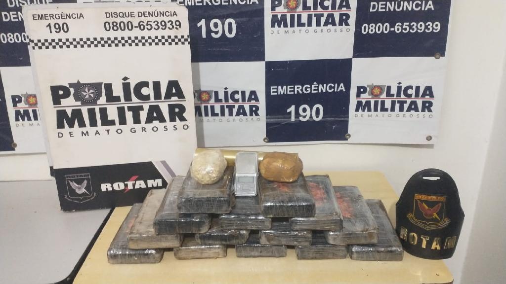 Batalhão Rotam prende suspeita com 15 kg de cocaína em Cuiabá