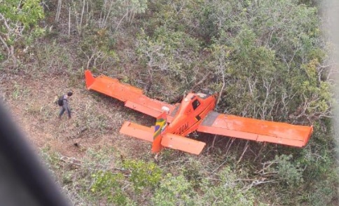 Ciopaer de Sorriso resgata piloto que fez pouso forçado após avião agrícola ter pane