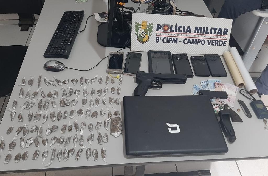 PM descobre ponto de tráfico de droga em Campo Verde