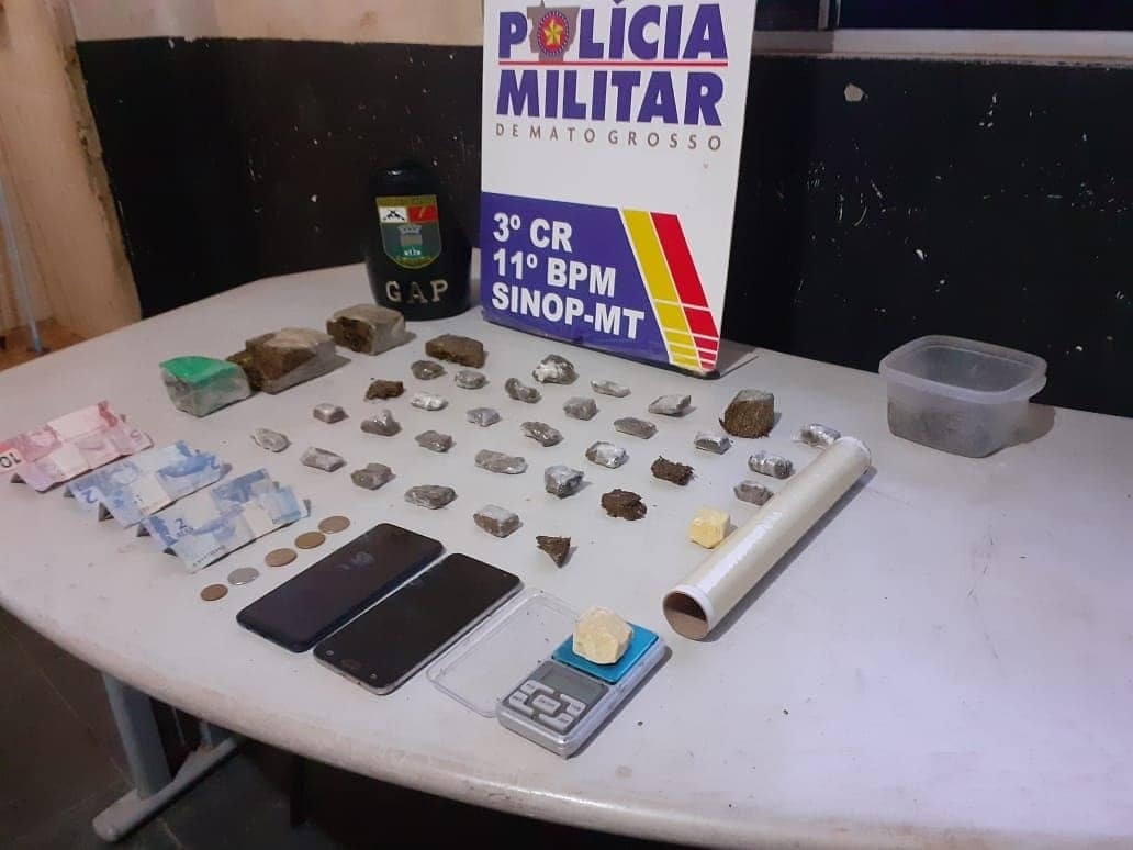 Casal é preso em Sinop por tráfico de drogas e receptação