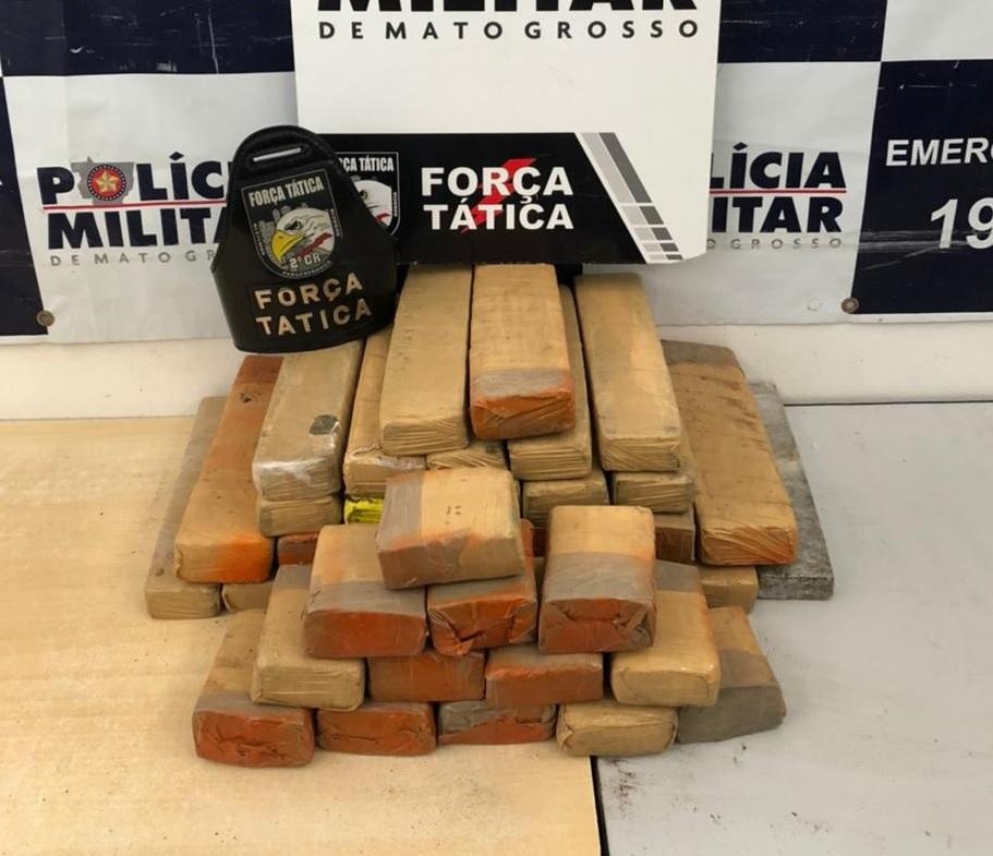 Droga é encontrada enterrada em quintal de residência