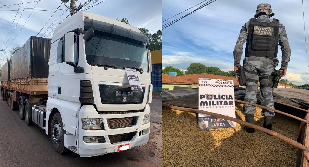 Força Tática descobre esquema de quadrilha em furto de carga e recupera 49 toneladas de soja