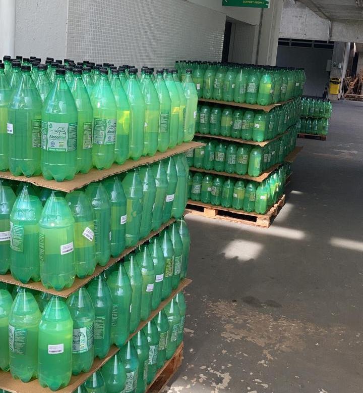 Prefeitura de Sinop recebe doação de 13 mil litros de álcool 70%