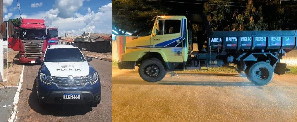 Carreta e caminhão são recuperados em Jaciara e Várzea Grande