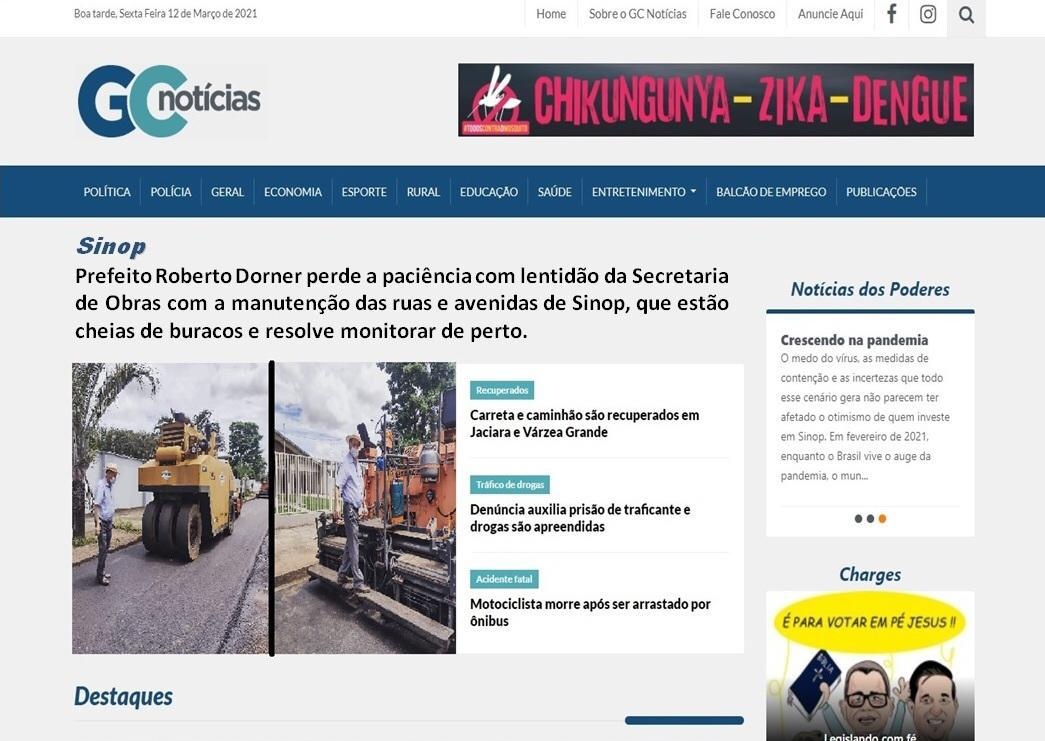 Site GC Notícias é alvo de Fake News envolvendo nome de prefeito de Sinop