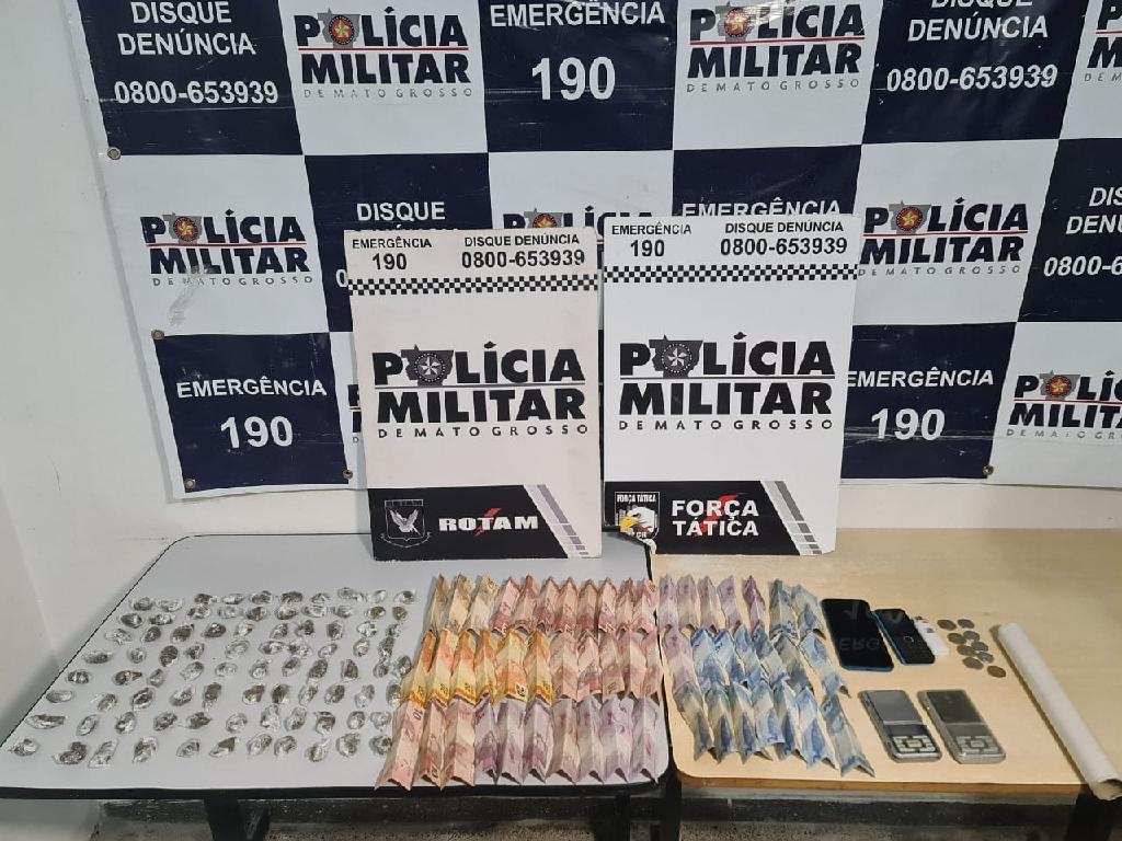 Rotam prende dois e flagra ligações solicitando delivery de drogas